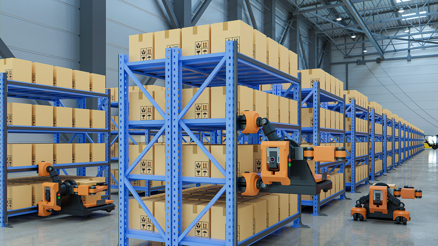 almacén automatizado robot