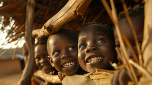 Niños africanos sonriendo