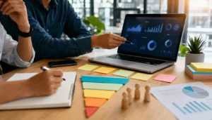 Equipo analizando datos de growth marketing para mejorar la estrategia digital de un negocio